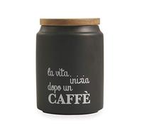 Villa D 'Este Home Tivoli Tarro de café, gres, Color Negro, 11 x 15 cm