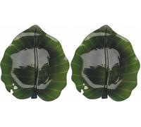 Villa d'Este Home Tivoli 2032 Plato hoja l. 28 cm, verde, La Cucina (Paquete de 2)