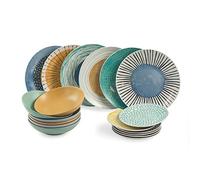 Villa d'Este Home Tivoli 2195378 Marea - Mesa de 18 piezas, porcelana + gres