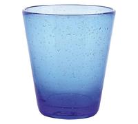 Villa d'Este Home Tivoli 5911571 Vaso de Agua Azul Medianoche, 330 ml en Pasta de Vidrio Soplado, Cancún Satinado, Caja de 6