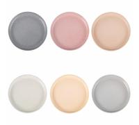 Villa d'Este Home Tivoli Berlin - Juego de 6 platos de postre color mate con efecto piedra de gres,