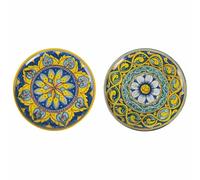 Villa d'Este Home Tivoli Juego de 3 platos para pizza Scilla de 33 cm de gres (Made in Italy)