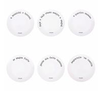 Villa d'Este Home Tivoli S.P.Q.eRe - Juego de 6 platos llanos de porcelana, 27 cm
