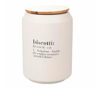 Villa d'Este Home Tivoli Victionary - Tarro para galletas (cerámica, 1,7 L, tapa de bambú)