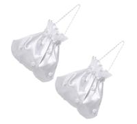 VILLCASE 2 Piezas Bolsitas de Dulces para Bodas de Tela de Color Claro Cordón Bolsa de Boda Encaje para Chocolates y Caramelos Diseño Práctico y Decorativo para Celebraciones