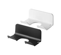 VILLCASE 2 Unidades Soporte de Cable Ranura con Montado Pared en Secador para Pelo Integrada para Almacenamiento Adhesivo Plástico Moderna para Área de Tocador
