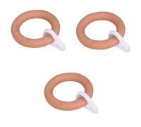 VILLCASE 3 Piezas Anillos de Cortina para Varilla Romana, Modernos | Acabado Pulido y Superficie Lisa sin Rebabas, Movimiento Suave, Soporte Firme para Salón y Dormitorio