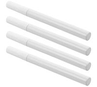 VILLCASE 4 Piezas Bolígrafo de Retoque de Pintura Recargable Rotulador de Punta Fina 0,7mm Blanco, Cuerpo de Aluminio, Punta Extrafina, para Retoques en Metal y Aluminio, Artistas