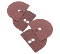 VILLCASE 4 Piezas Placa de Seguridad para Cerradura de Puerta sin Llave de Aleación de Zinc Marrón, Material Resistente y Alta Eficiencia para Puertas de Madera en Exteriores y Proyectos