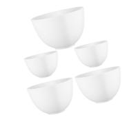 VILLCASE 5 Piezas Cuencos de Silicona Anticaída para Mascarillas Faciales y Mezcla Cosmética Set Duradero y Seguro para Uso Casa Salón y Cocina Incluye Pequeños Medianos y Grande Material