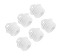 VILLCASE 6 Piezas Tapón de Goma para Desagüe de Fregadero y Cubo de Fregona, Sellado Hermético y Control de Flujo, Accesorio Blanco de Goma Resistente a Fugas