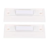 VILLCASE Botón Pulsador de Puerta Diseño Europeo Clásico Vintage 2 Piezas de Plástico Blanco para Interiores y Decoración del Hogar