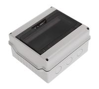 VILLCASE Caja de Conexiones Eléctricas para Riel Din Caja de Desconexión Eléctrica de Plástico, 8 Circuitos, Tapa Abatible Transparente, para Sistemas Solares Domésticos y Autocaravanas