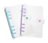 VILLCASE Carpeta Flexible de Plástico para Cuaderno A6, Funda Protectora Transparente, Fácil de Usar, Adecuado para Estudio y Oficina, Pack de 2 Piezas