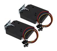 VILLCASE Cerradura Electromagnética Electrónica Negra para Puertas Pequeñas y Buzones, 2 Piezas, Control Remoto, Seguridad Robusta, sin Cable, Adecuado para Hogar y Oficina