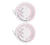 VILLCASE Cinta Métrica Corporal Y Cinta De IMC Para Bebés Redonda Escala Clara 1,5 m Blanco 2 Piezas Uso En Clínica Y Hospital