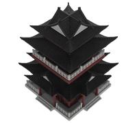 VILLCASE Estatua Miniatura Pagoda Japonesa de Plástico para Decoración de Micro Paisajes y Peceras, Adorno Tradicional Estilo Zen para Escritorio y Jardín