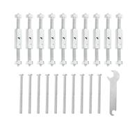 VILLCASE Juego de 10 Reparadores de Cajas de Conexiones Tipo 86 Tornillos de Acero y Soporte para Enchufes y Cajas Eléctricas Resistentes Oxidación Varios estilos
