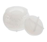 VILLCASE Molde de Silicona Hacer Frascos Decorativos Blancos para Tarro de Calabaza 3d Fácil de Desmoldar para Manualidades de Halloween