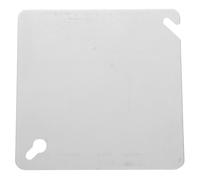 VILLCASE Placa de Cubierta de Caja Eléctrica de Metal Tapa Caja Hierro Plata Cuadrada y Plana para Eléctricas Baños y Ambientes Húmedos