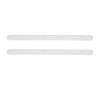 VILLCASE Rieles de Plástico Guías Laterales para Cajones de Armario Blanco, Deslizantes Suaves, 2 Piezas de 298mm para Cocina y Muebles