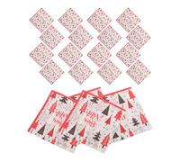 VILLCASE Servilletas de Papel Rojas para Fiestas Navideñas con Diseño de Árbol de Navidad, 2 Capas, Cuadradas y Absorbentes, Paquete de 100 Unidades para Ambiente Festivo