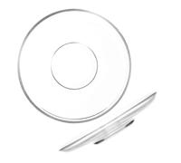 VILLCASE Set de 2 platillos transparentes de vidrio 12x12 cm para servir ensaladas pequeñas y aperitivos, con forma redonda y fácil almacenamiento para uso diario y reuniones Reutilizable