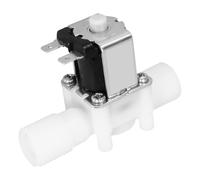 VILLCASE Válvula Solenoide de Agua, Válvula Solenoide Industrial, Normalmente Cerrada, Plástico y Goma, Rosca Externa 20mm, 12 V Dc, para Riego de Césped y Jardín