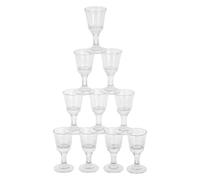 VILLCASE Vasos Pequeños Diseño Vintage de 10ml de Cristal Set de 10 y Vidrio Transparente y Ideales para Licor Hogar y Fiestas Elegantes para Licor Hogar Fiestas Elegantes