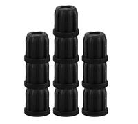 VILLCASE Zócalo de montaje para pata de silla, zócalo de insertos de vástago, 20 piezas de plástico negro para sillas de oficina y sillas giratorias ejecutivas grandes con patas de madera