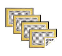 Villeroy and Boch Audun - Manteles Individuales Reversibles (4 Unidades, 35,5 x 50,8 cm), Color Amarillo
