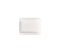 Villeroy & Boch 1025252660 NewWave Plato de pan de Onduladas Formas, Porcelana, Blanco, 18 x 15 cm