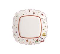 Villeroy & Boch 14-8585-2629 Plato Llano Rectangular Toy's Delight, para Navidad, 28,5 x 28,5 cm, Porcelana, Multicolor, 29.0x29.0x14.0 cm