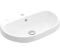 Villeroy & Boch 5A666001 EinbWT Architectura, lavabo encastrado, 600x450 mm, forma ovalada, 1HL.