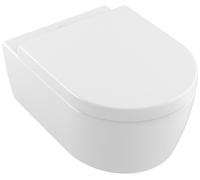 Villeroy & Boch Avento taza de inodoro con asiento de cierre suave suspendido sin reborde blanco 5656HR01