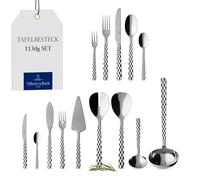 Villeroy & Boch Boston Cubertería para hasta 12 Personas, Cristal 490 x 340 x 180 mm, 113 Piezas