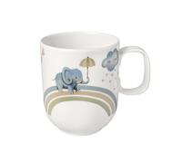 Villeroy & Boch - Boho kids Walk like an elephant Taza grande para niños con asa, Taza para niños, Taza de porcelana, Vajilla infantil, Aptos para lavavajillas, Aptos para microondas, Multicolor