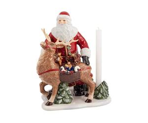 Villeroy & Boch Candelabro Christmas Toys Memory 35 cm Papá Noel con renos