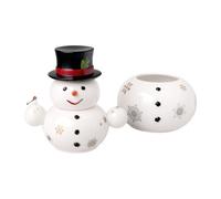 Villeroy & Boch - Christmas Toy's Memory Tarro de Galletas Muñeco de Nieve Blanco, Caja de Galletas, Bote Grande, Decoración Navidad Mesa, Figurita Navideña, Porcelana Premium