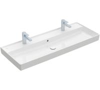 Lavabo de armario Collaro de Villeroy & Boch, 2 agujeros para grifería, con rebosadero, 1200x470mm, 4A33C401, Color: blanco-alpino