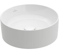 Villeroy & Boch Collaro lavabo 40x40 cm circular sobre encimera blanco brillante 4A184001