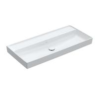 Villeroy & Boch Collaro - Lavabo de mueble 100x47 cm, sin rebosadero, sin orificio para el grifo, CeramicPlus, blanco alpino 4A33A3R1