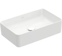 Villeroy & Boch Collaro, plato de encastre, rectangular, cerámica, blanco, 1 lavabo, rectangular