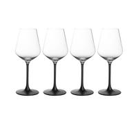 Villeroy & Boch Copas de vino tinto Manufacture Rock 47 cl juego 4 transparente-negro