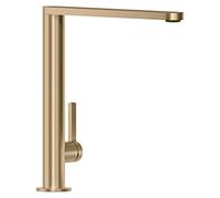 Villeroy & Boch Finera grifo de cocina, altura de salida 251 mm - Oro | Grifo de cocina de alta presión, mezclador de fregadero con cartucho cerámico y giro de 360°, fácil instalación, 92700003