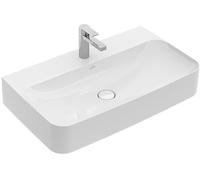 Villeroy & Boch Finion - Lavabo con rebosadero oculto, 80x47 cm, con CeramicPlus, blanco alpino 41688CR1