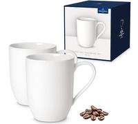 Villeroy & Boch For Me - Tazas de café, Juego de 2 piezas, 370 ml, porcelana premium, color blanco