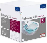 Villeroy & Boch Subway 2.0 conjunto combi-pack con tapa suspendido sin reborde blanco 5614R2R1