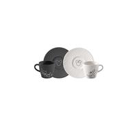 VILLEROY & BOCH Juego de taza de café con plato de 4 piezas MANUFACTURE -MICKEY MOUSE negro