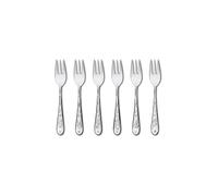 Villeroy & Boch - Toy's Delight set de tenedores para tarta 6 piezas plateado, apto para lavavajillas, Navidad, cubiertos 6 personas, tenedores pequeños postre, acero inoxidable